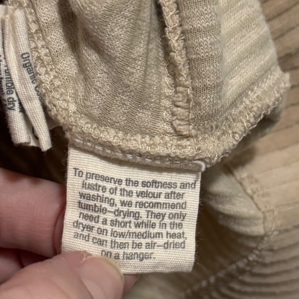 Gudrun Sjoden Beige Ribbed Organic Cotton Velour Zip Longline Jacket Small - Picture 4 of 7